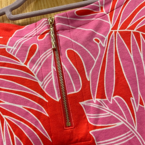 Tommy Bahama Darcy Peninsula Palms Dress XS Pink Red Tropical Sleeveless - Picture 9 of 13